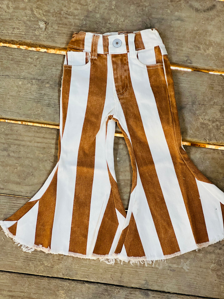 Mustard Stripe Flares The Little Heifer Wholesale